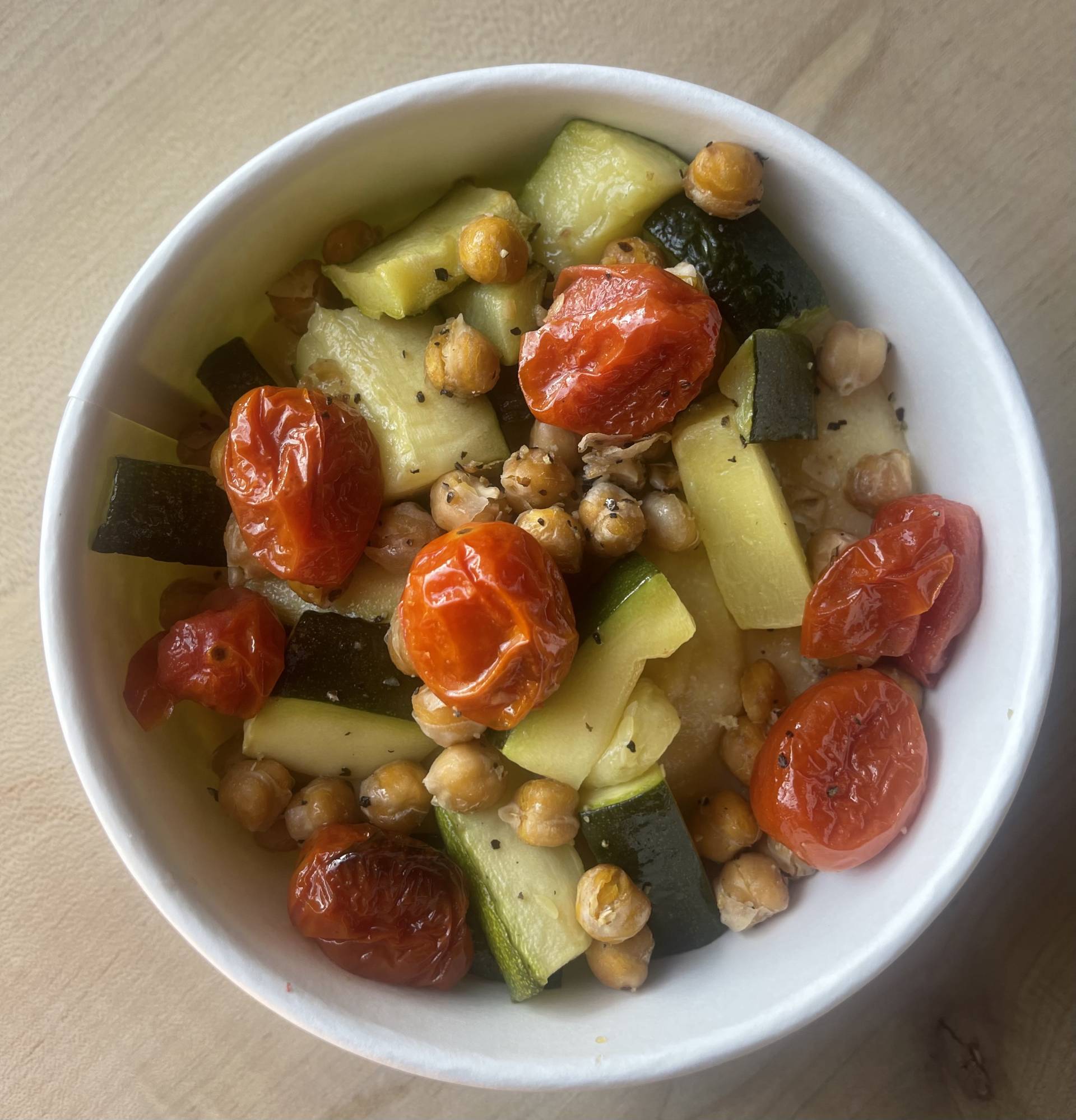 Creamy Polenta with Roasted Tomato and Zucchini