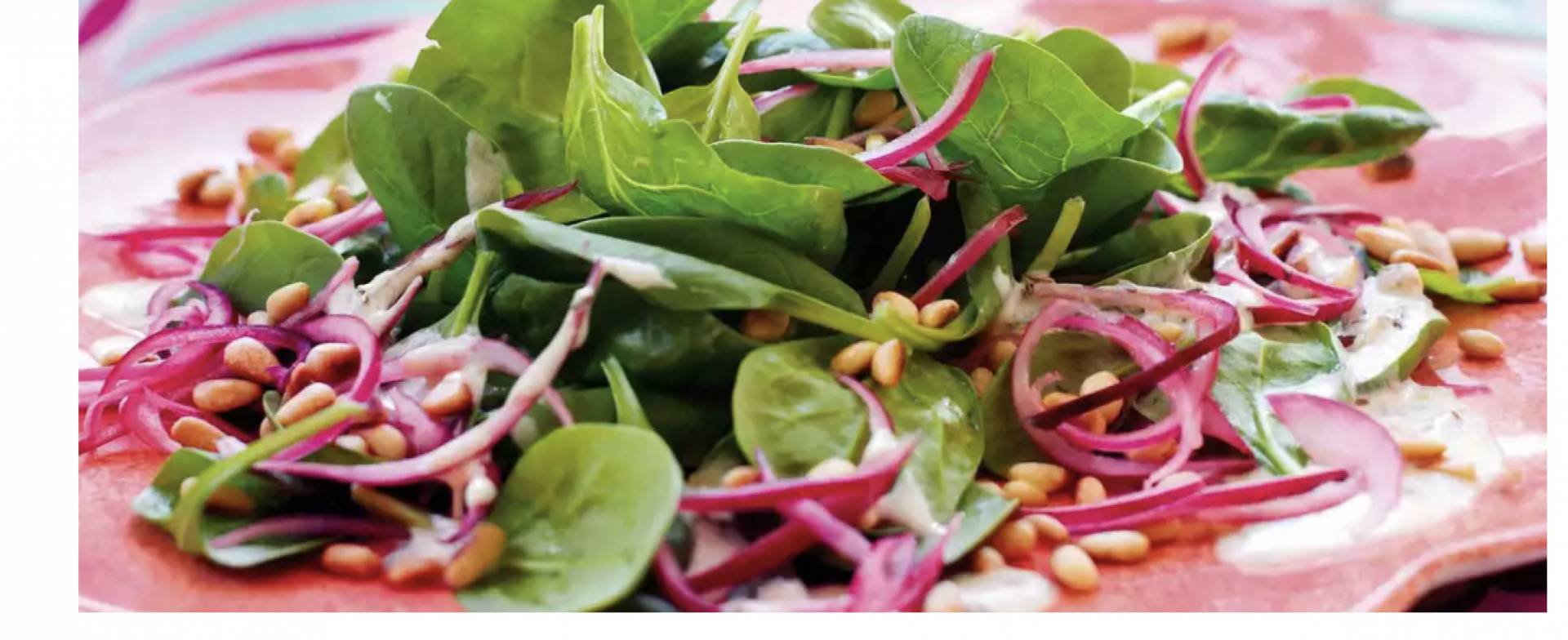 pine nut, pear arugula salad