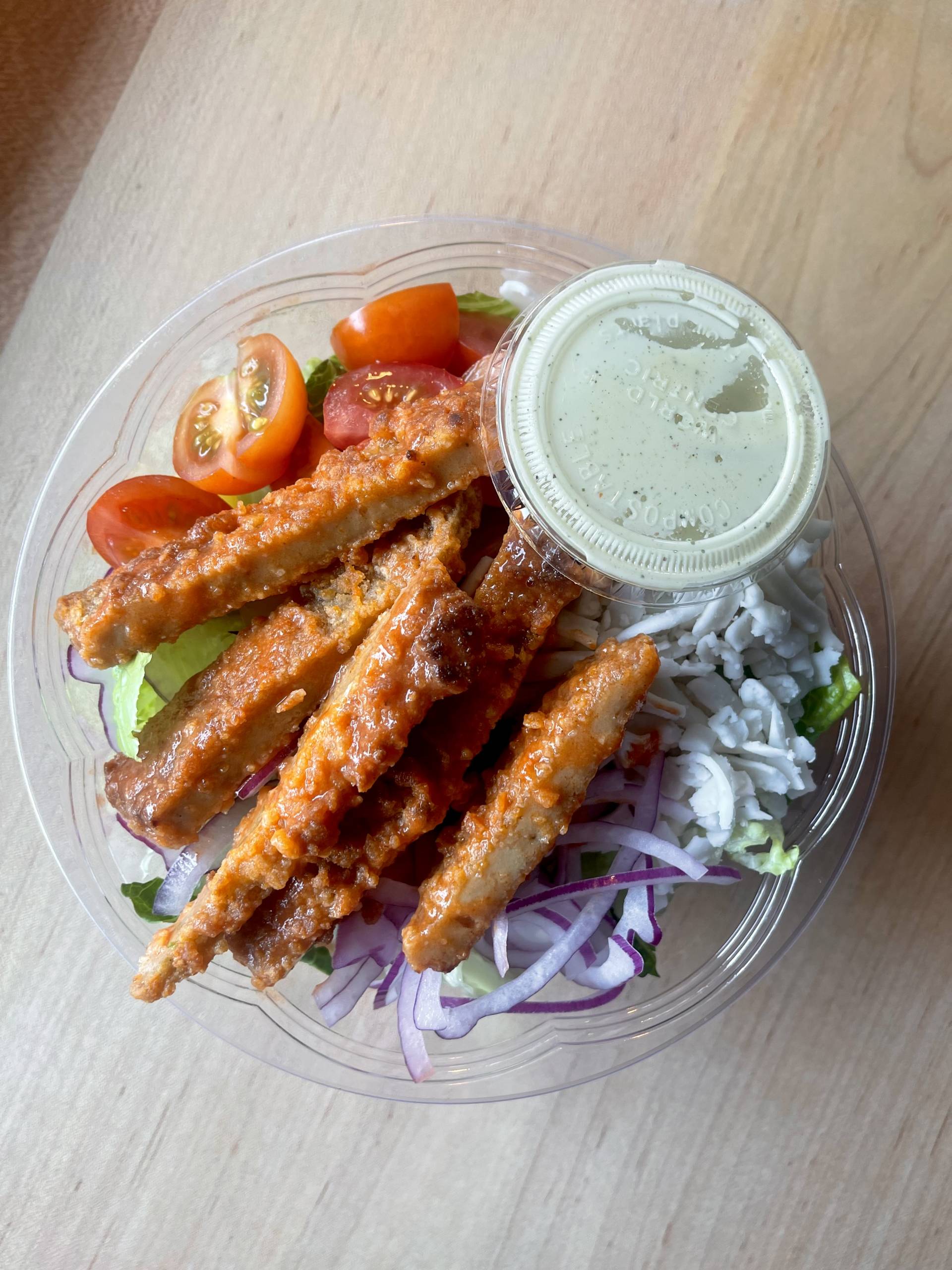 Buffalo Seitan Salad