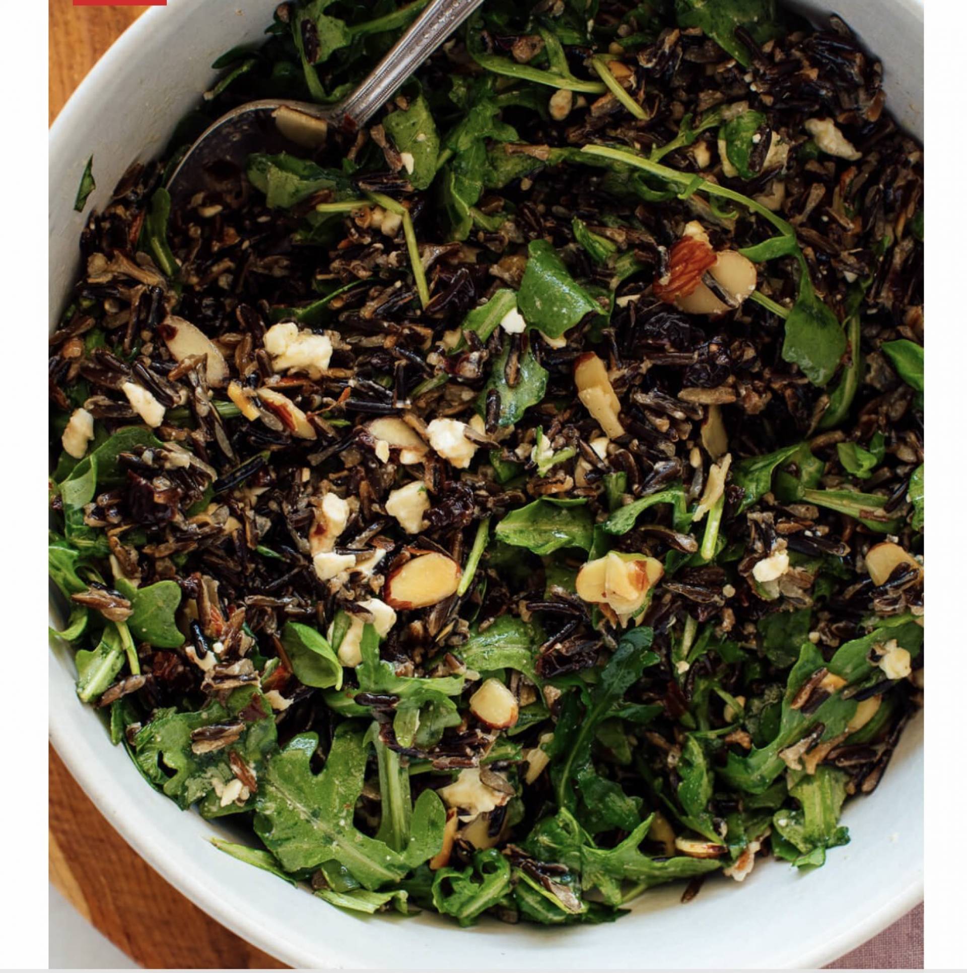 Wild Rice w Arugula and dried Cherry Salad