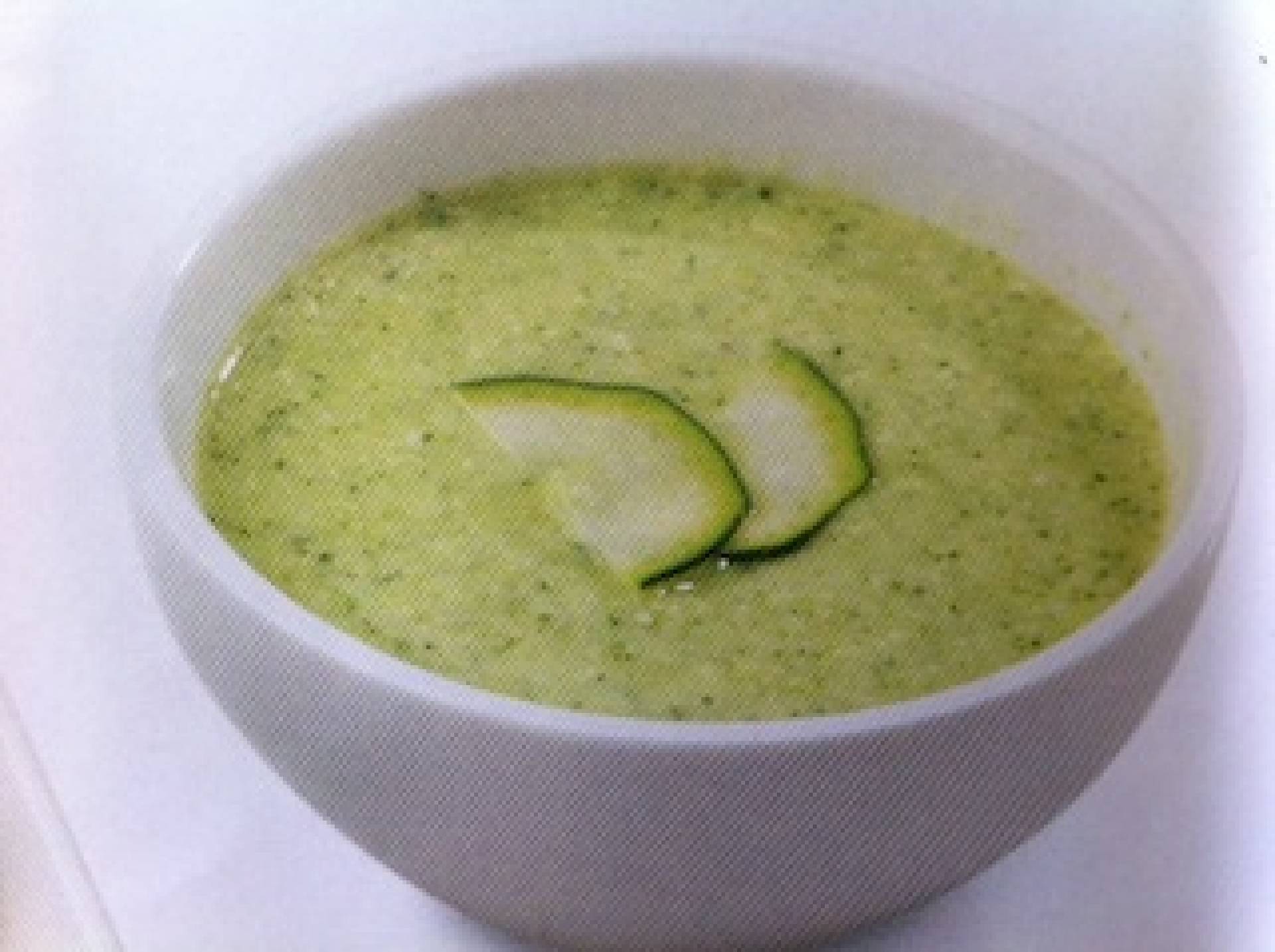 Zucchini cashew dill soup