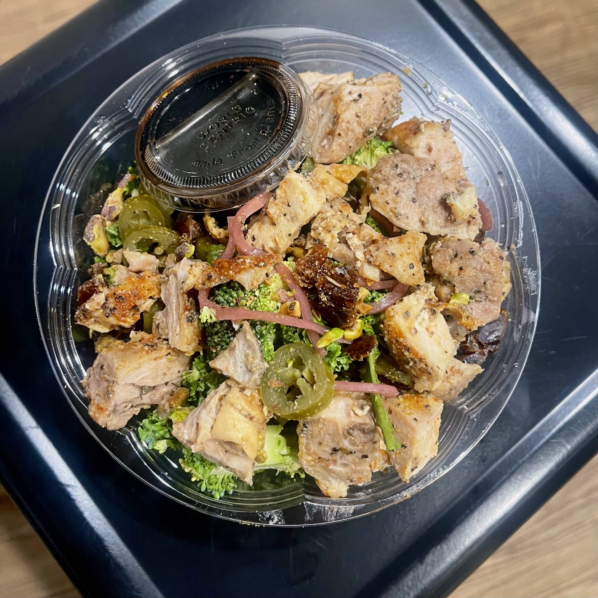 Broccoli salad with Balsamic Vinaigrette and chicken