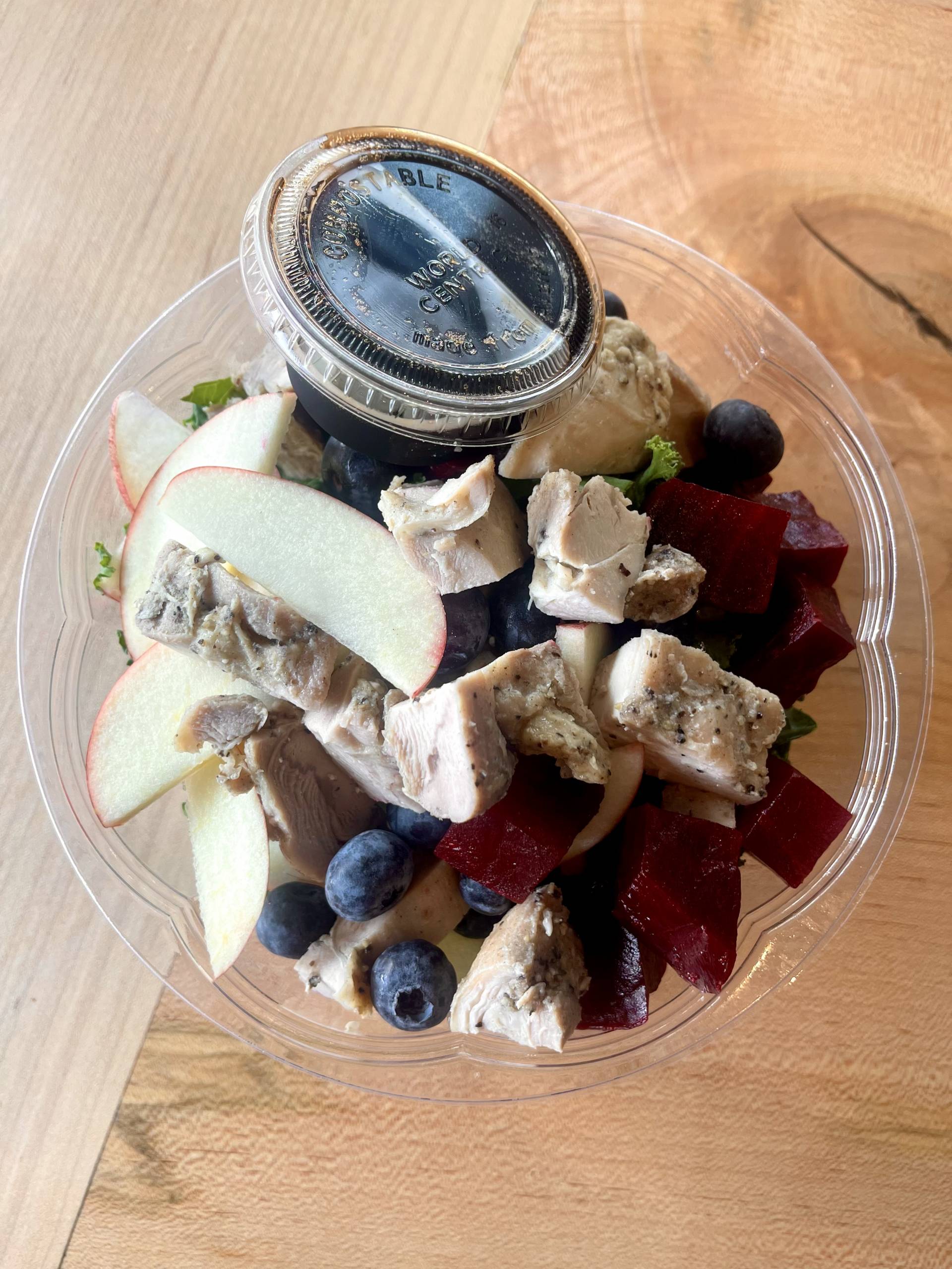 Blueberry Beet Kale salad with Misty Knoll Chicken