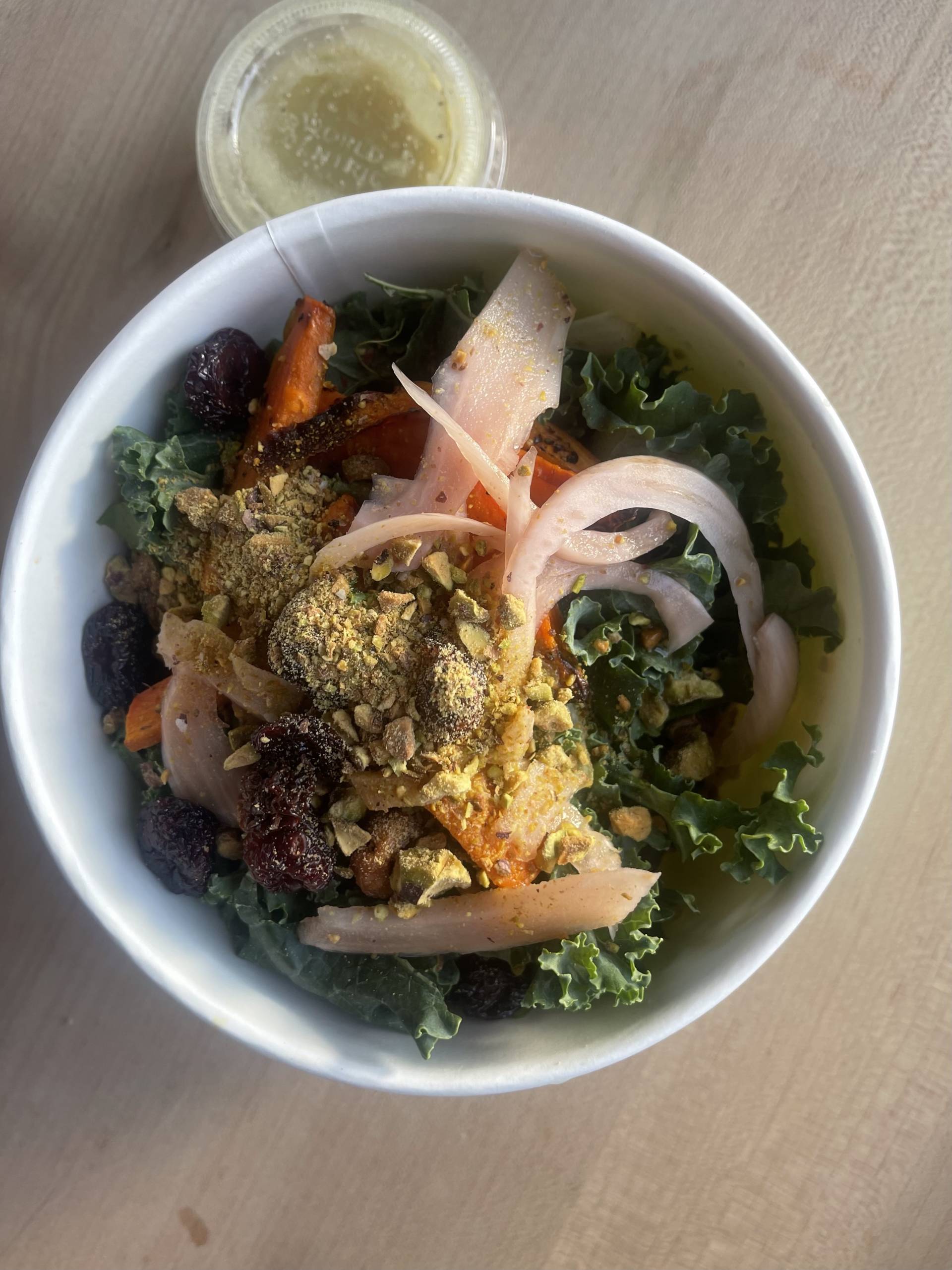 Citrus Pickled Fennel Kale Salad with local Chicken