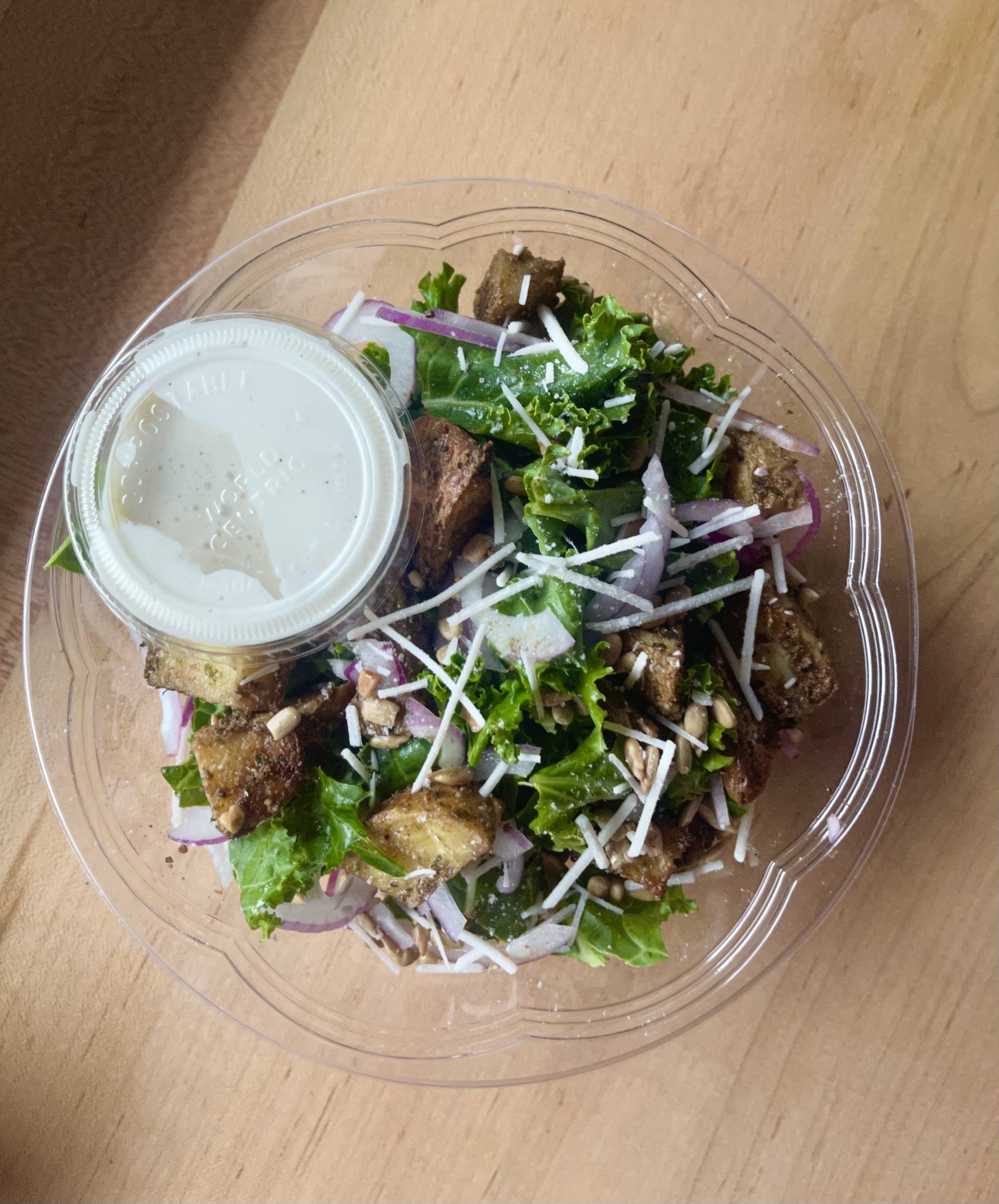 Roasted Potato and Kale Salad with Tempeh