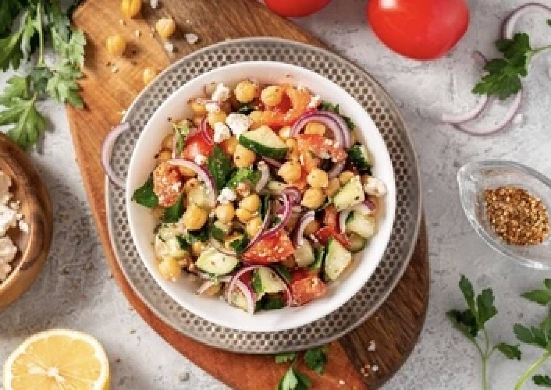 Mediterranean Salad with Feta Cheese