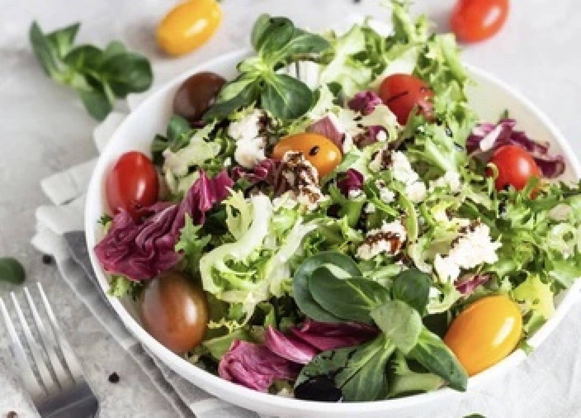 Summer Salad with Creamy Lime Vinaigrette and Hazelnuts