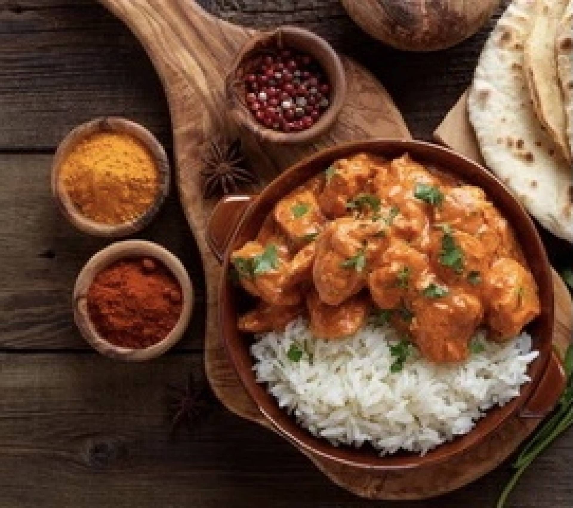 Vegan “Butter Chicken” with Rice