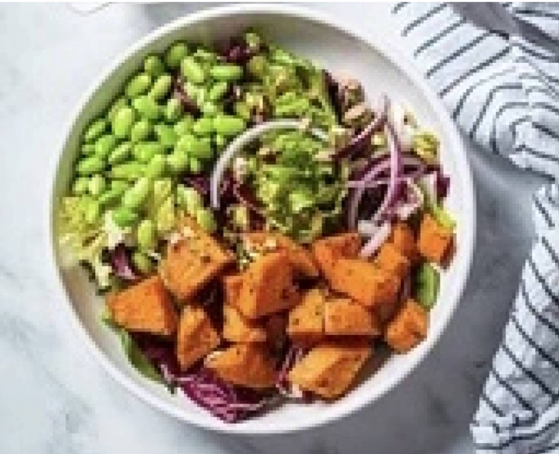 Barbecue Sweet Potato Bowl with local Ground Beef