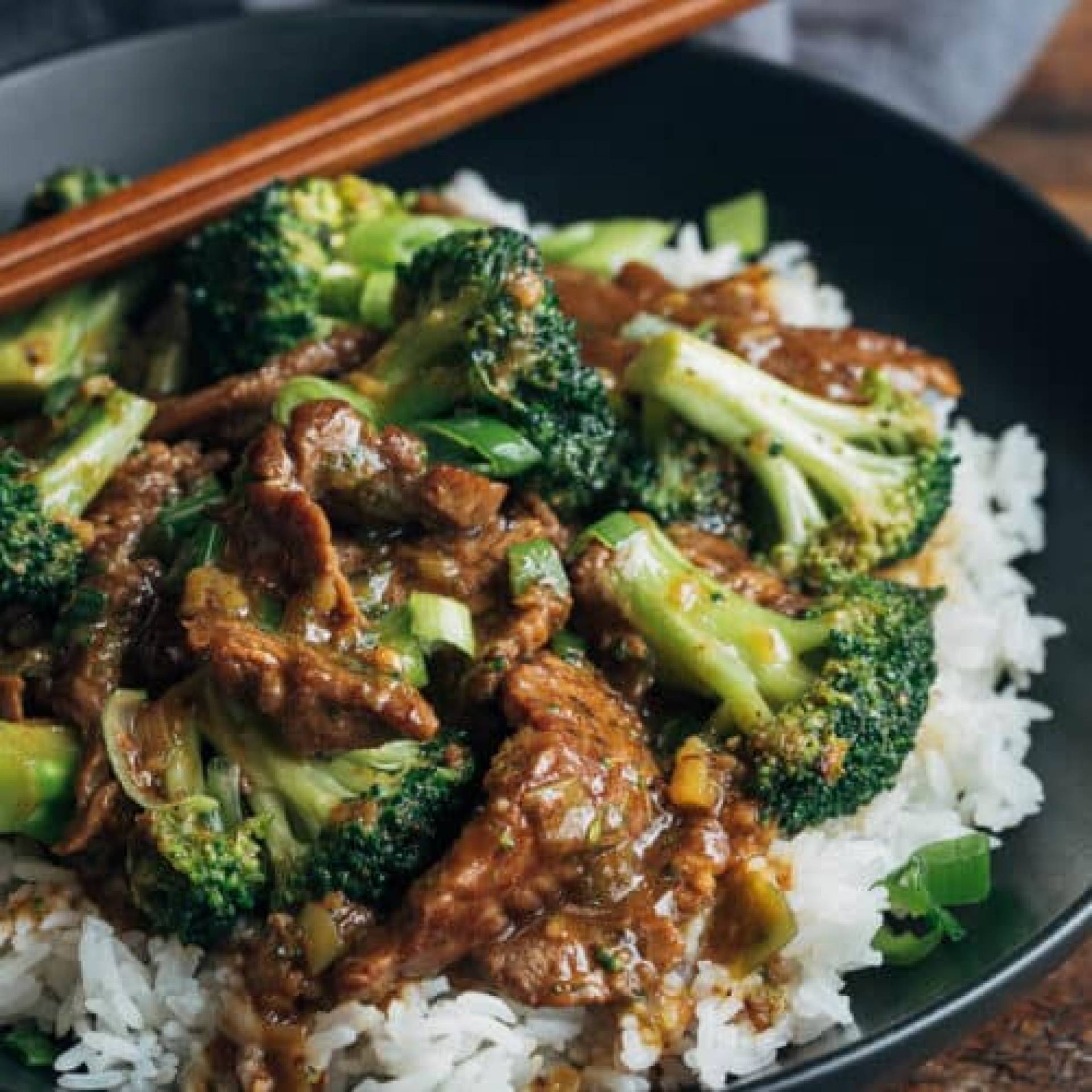 Teriyaki local Beef and Broccoli