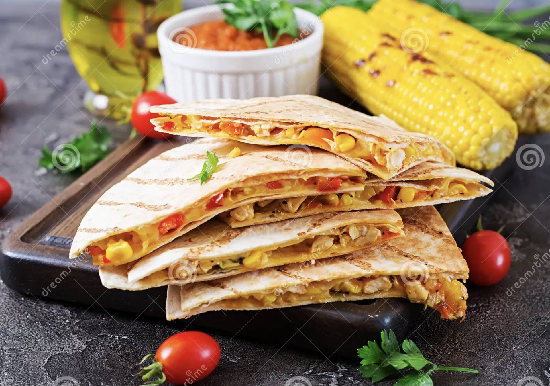 Kids Meal: Vegan Quesadilla with Mexican Street Corn