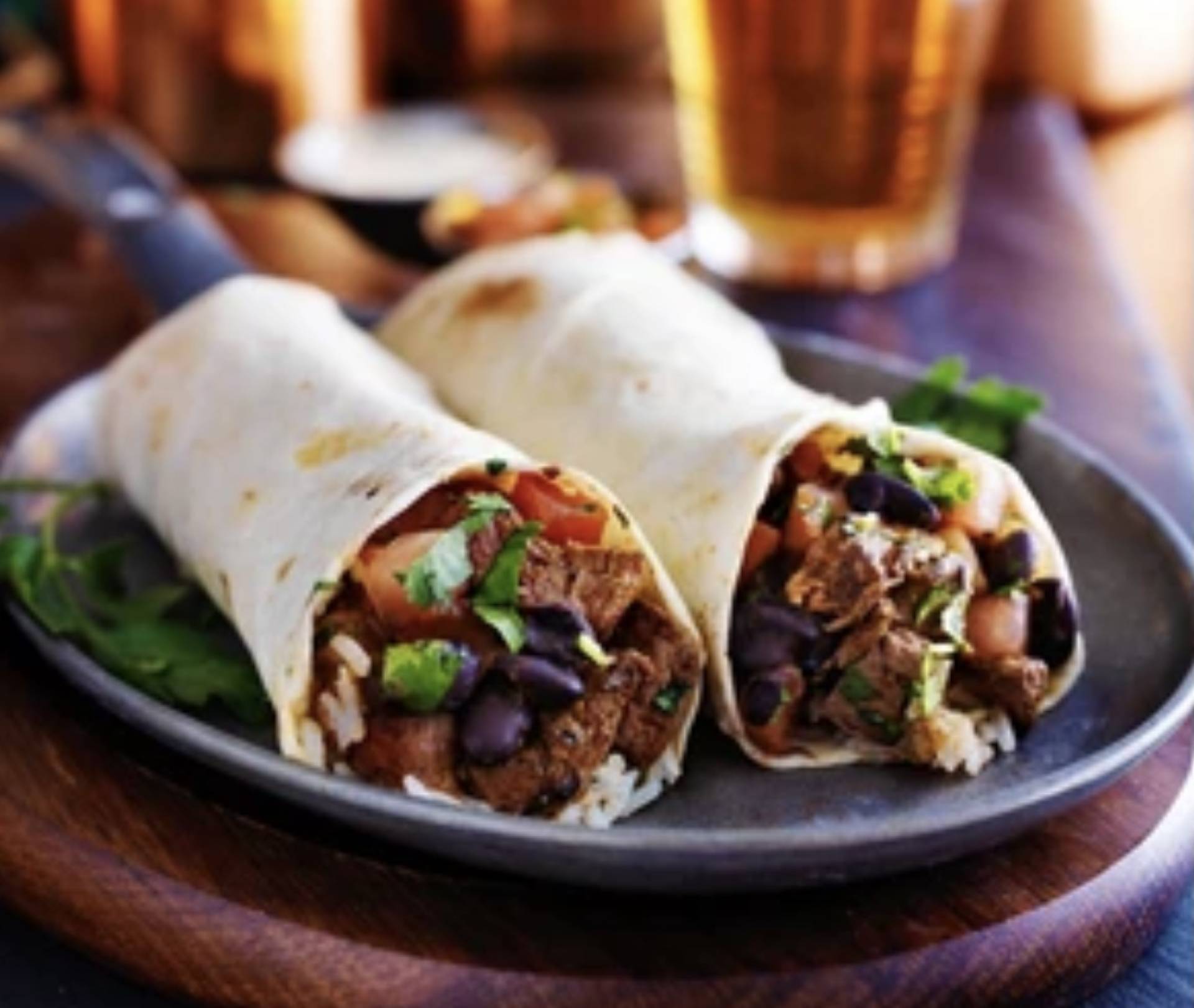 Beef, Bean and Veggie Burrito