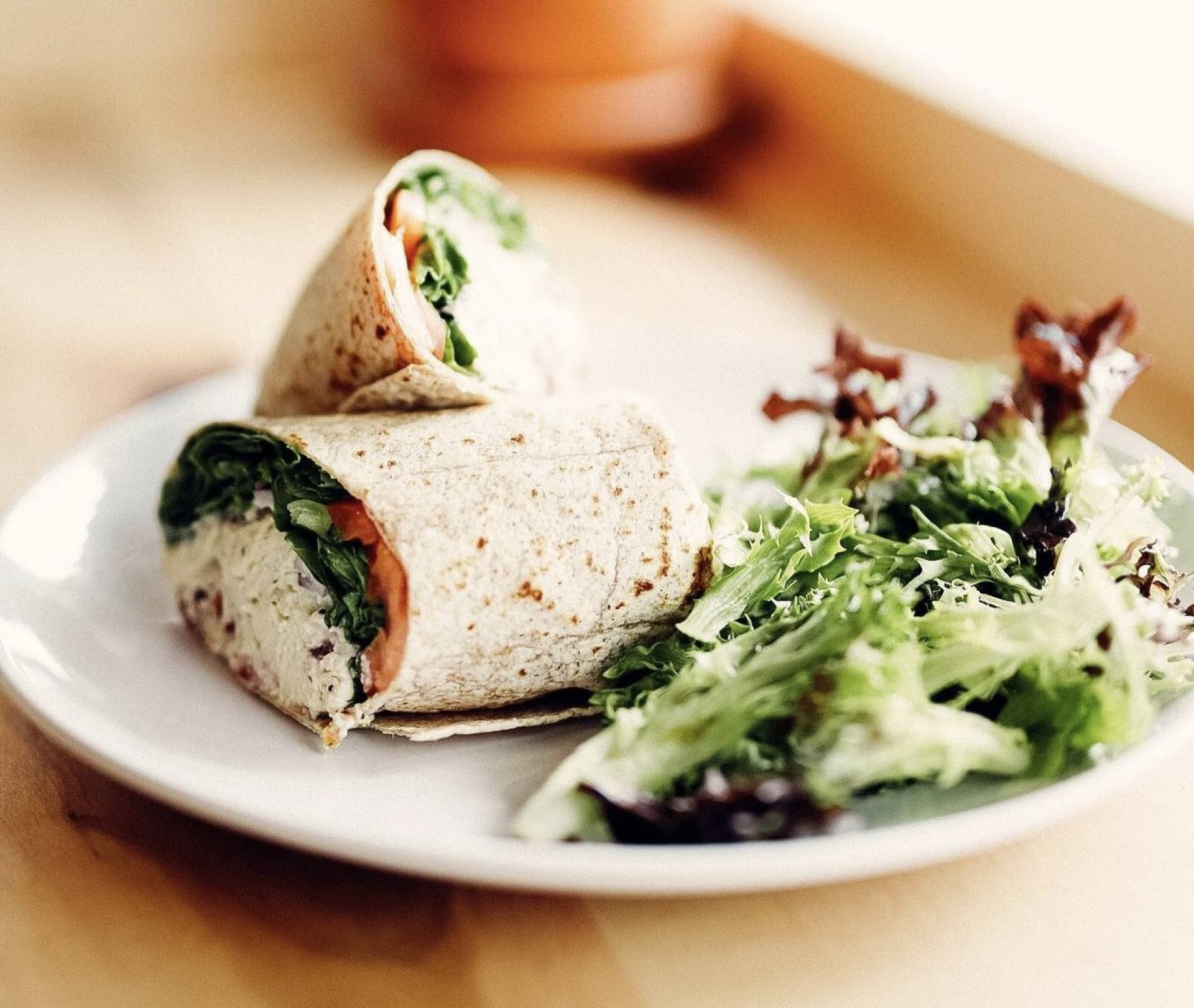 Walnut Apple Chickpea Salad Wrap