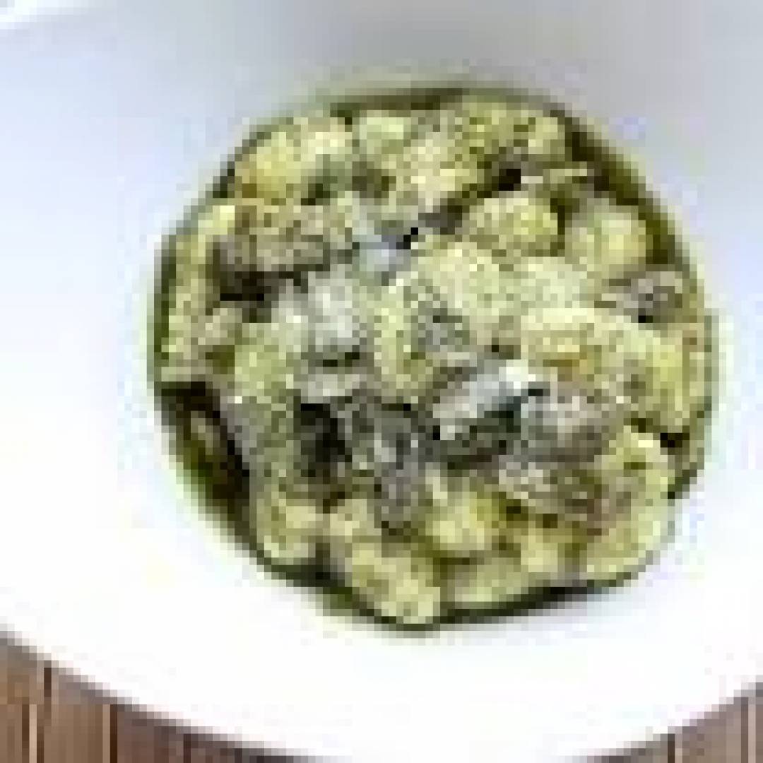 Cauliflower Gnocchi with Cilantro Pepita Pesto