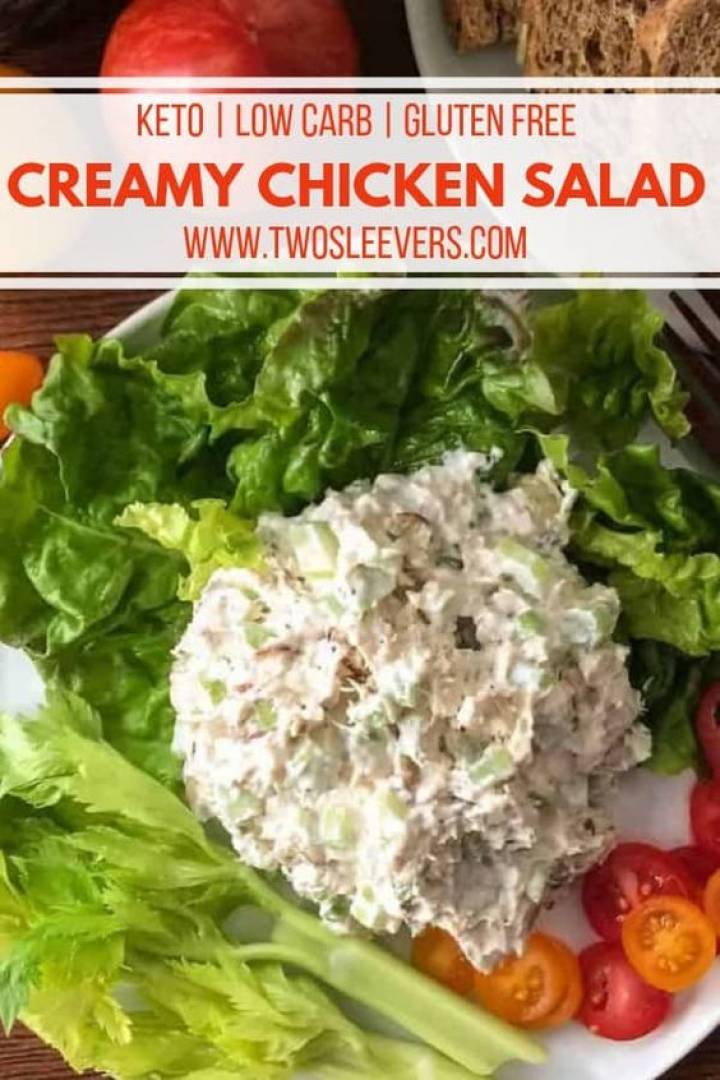 Mix green salad with chicken salad